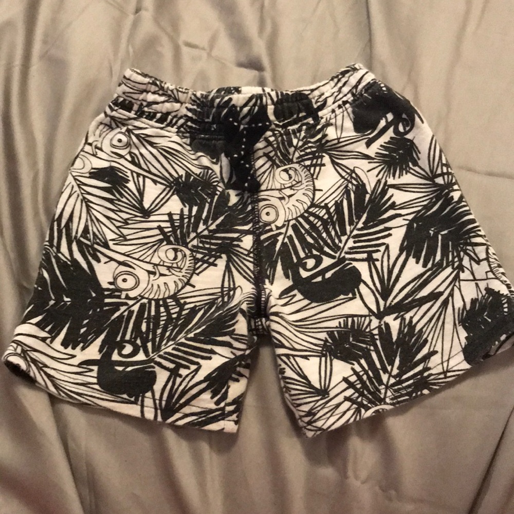18 months black and white comfy shorts